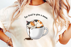 Watercolor Cat Coffee PNG Bundle Product Image 4