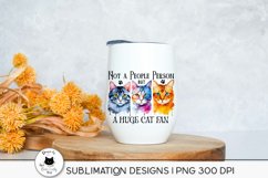 watercolor cat illustration shown on a tumbler