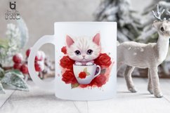 Watercolor Cat In Cup Sublimation PNG Clipart Product Image 3