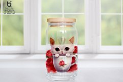 Watercolor Cat In Cup Sublimation PNG Clipart Product Image 8