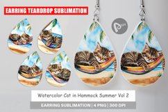 Earring Teardrop Cat in Summer Hammock Product Image 1