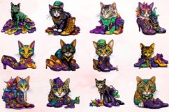 Watercolor Cat Shoes for Mardi Gras Clipart Bundle Product Image 2