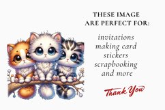 Watercolor Cat Sublimation, cute cat clipart Bundle Product Image 3