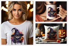 Halloween watercolor clipart, cat witch sublimation, Halloween sublimation designs, watercolor witch clipart, Halloween cat clipart, witch cat bundle, Halloween watercolor bundle, cat witch designs, watercolor cat clipart, witch sublimation bundle, Hallow