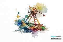 Watercolor Catapult PNG Clipart Product Image 1