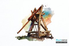 Watercolor Catapult PNG Clipart Product Image 1