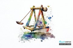 Watercolor Catapult PNG Clipart Product Image 1