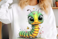 Watercolor Caterpillar Clipart Product Image 3