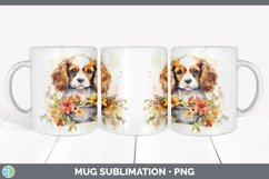 GorgeousWild Flowers Cavalier King Charles Spaniels Mug Wrap design.