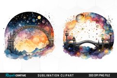 Celestial Bridges Watercolor Clipart Product Image 1