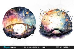 Celestial Bridges Watercolor Clipart Product Image 1