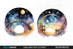 Celestial Bridges Watercolor Clipart Product Image 1
