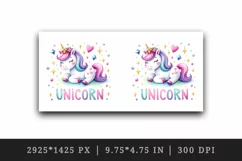 Watercolor cheerful unicorn with sparkles around word Unicorn quote print 20 oz tumbler skinny mug wrap clipart t-shirt sublimation printable design