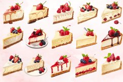 Watercolor Cheesecake Clipart Bundle Product Image 3