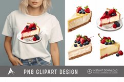 Watercolor Cheesecake Clipart Product Image 1