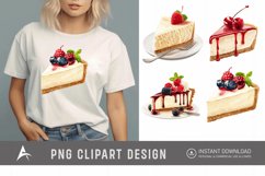 Watercolor Cheesecake Clipart Product Image 1