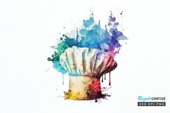 Watercolor Chef Hat PNG Clipart Product Image 1