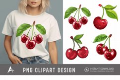 Watercolor Cherry Clipart Product Image 1