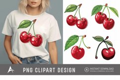 Watercolor Cherry Clipart Product Image 1