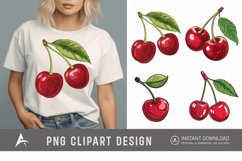 Watercolor Cherry Clipart Product Image 1