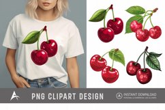 Watercolor Cherry Clipart Product Image 1