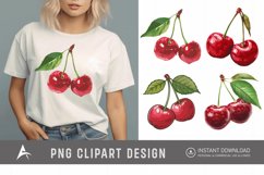 Watercolor Cherry Clipart Product Image 1