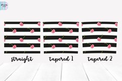 Cherry Black Lines Seamless Skinny Tumbler Sublimation Wrap Product Image 3