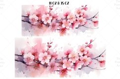 Watercolor Flowers Mug Wrap Sublimation Designs, 3d Mug, Flowers Png