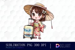 Chibi Travel Doll Design Clipart Product Image 1