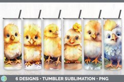 Bundle of six Watercolor Flower Chickens Tumbler designs.