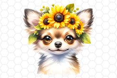 Watercolor Chihuahua Clipart Sublimation PNG Design
