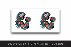 Watercolor child silhouette floral patterns flowers Mother Day print 20 oz tumbler skinny mug wrap clipart t-shirt sublimation printable design