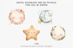 Watercolor Children Moon Stars Smiling Toddler Kids Clipart PNG DIY Transparent Print junk journal collage scrapbooking designs sublimation printable files
