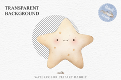 Watercolor Children Moon Stars Smiling Toddler Kids Clipart PNG DIY Transparent Print junk journal collage scrapbooking designs sublimation printable files