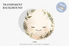 Watercolor Children Moon Stars Smiling Toddler Kids Clipart PNG DIY Transparent Print junk journal collage scrapbooking designs sublimation printable files