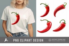 Watercolor Chili Pepper Clipart Product Image 1