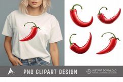Watercolor Chili Pepper Clipart Product Image 1
