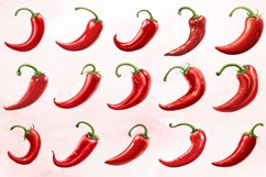 Watercolor Chili Pepper Clipart Bundle Product Image 3