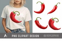 Watercolor Chili Pepper Clipart Product Image 1
