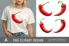 Watercolor Chili Pepper Clipart Product Image 1