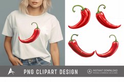 Watercolor Chili Pepper Clipart Product Image 1