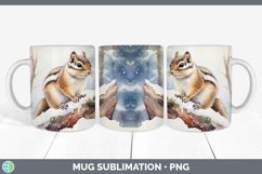 GorgeousWatercolor Chipmunks Mug Wrap design.