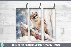 GorgeousWatercolor Chipmunks Tumbler design.