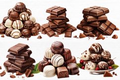 Chocolate Watercolor Sublimation Clipart Product Image 6