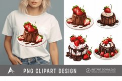 Watercolor Chocolate Strawberry Clipart Product Image 1