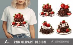 Watercolor Chocolate Strawberry Clipart Product Image 1