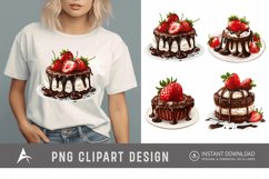 Watercolor Chocolate Strawberry Clipart Product Image 1