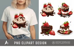 Watercolor Chocolate Strawberry Clipart Product Image 1