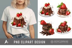 Watercolor Chocolate Strawberry Clipart Product Image 1
