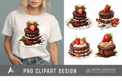 Watercolor Chocolate Strawberry Clipart Product Image 1